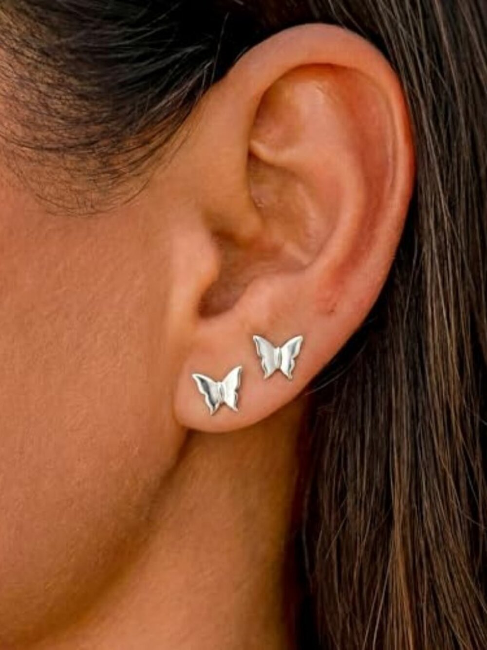 New -  Gold Earrings for Women Trendy 14K Gold Plated Butterfly Stud‎ Earrings